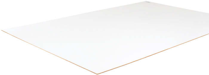 MDF-plate 3 mm hvit - 80 x 120 cm